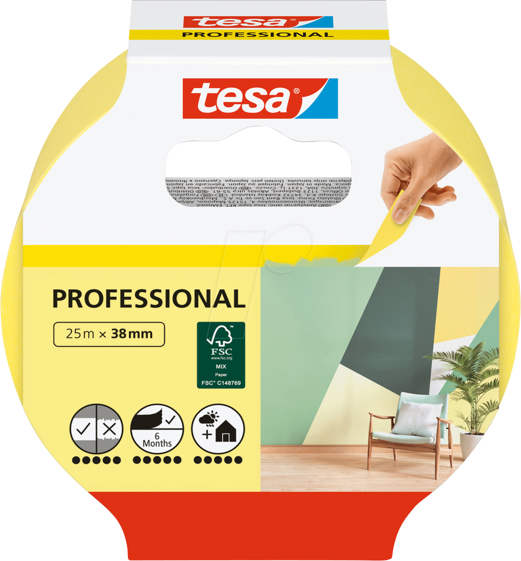 TESA 56271 - Profi Malerband Innen, 25 m x 38 mm