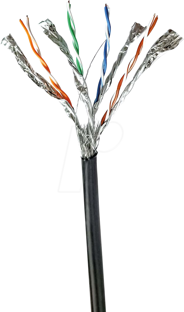 N CCBG8599BK100S - Cat.7 Netzwerkkabel, S/FTP, schwarz, 100 m