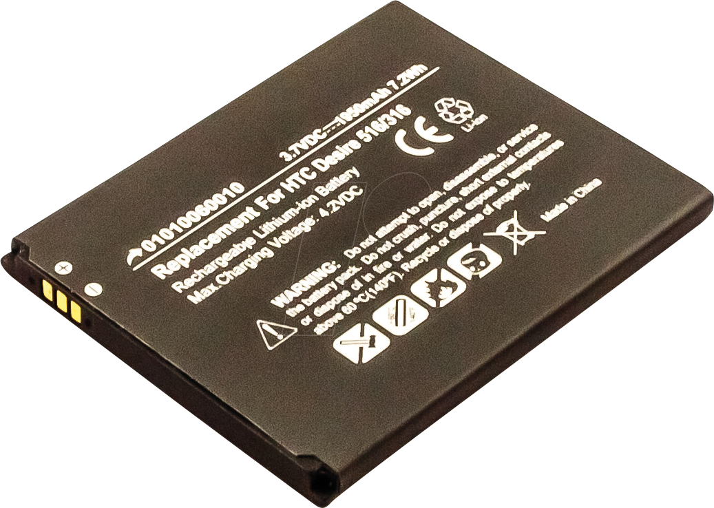 AKKU 30857 - Smartphone-Akku für HTC-Geräte, Li-Ion, 1950 mAh