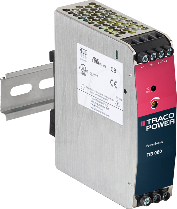 TIB 080-124 - Schaltnetzteil, Hutschiene, 80 W, 24 V, 3,4 A