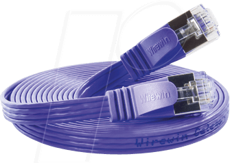 Thumbnail - SLIM S6 01 VT - Cat.6 SLIM-Patchkabel, STP(PIMF), 0,1 m, violett