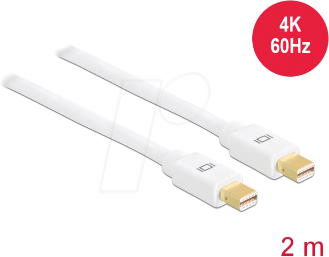 DELOCK 82795 - Mini DisplayPort 1.2 Kabel, St. > St., 4K@60Hz, 2 m