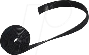 SHVP BS18-10005 - Klettverschlussband 19mm, schwarz, 1m