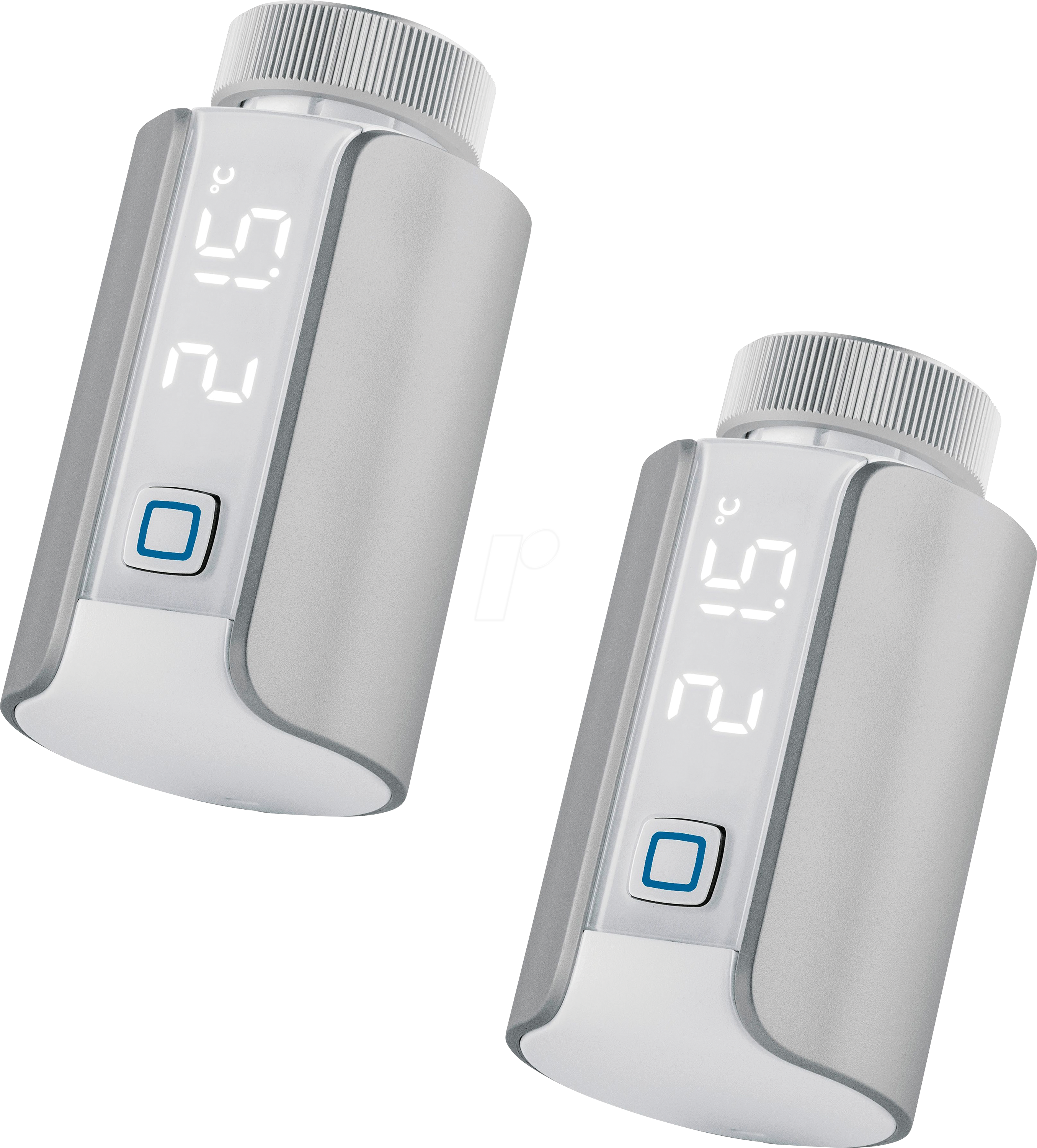 HMIP ETRV-E-S-2 - Heizkörperthermostat - Evo, silber, 2 Stück