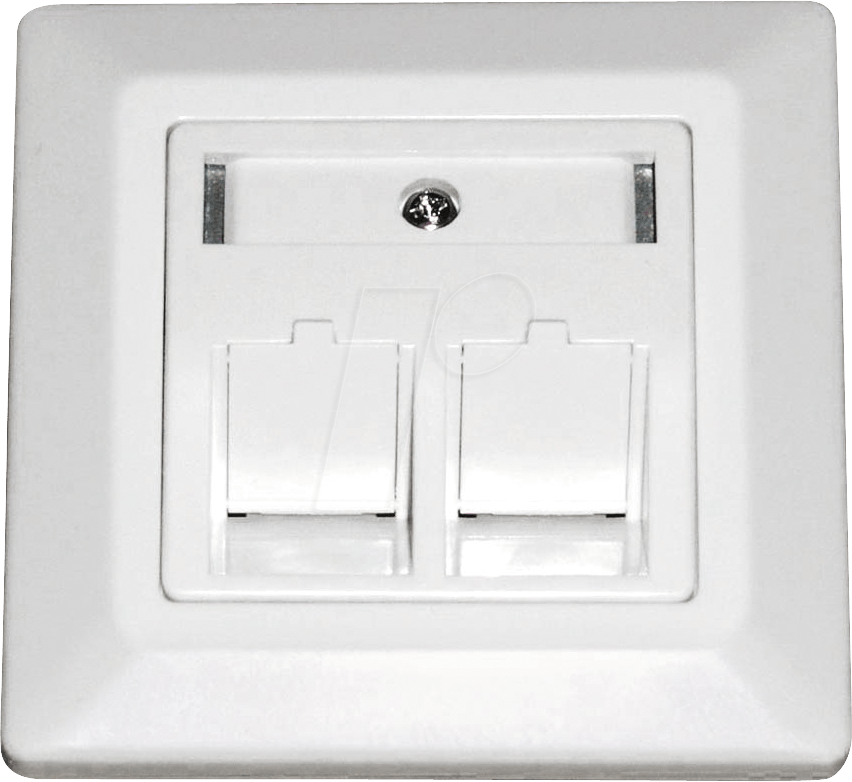 UNILAN 185867 - Unterputz Anschlussdose für 2x Keystone, weiß