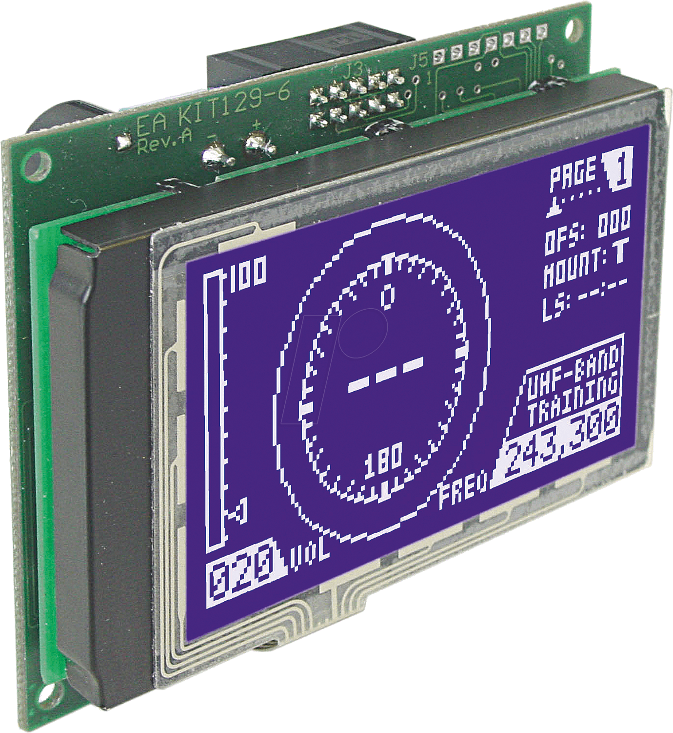 LCD KIT129-6 - LCD-Grafikmodul mit Touch-Panel, 128x64 Pixel
