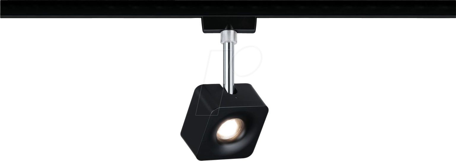 PLM 96923 - URail LED Schienenspot Cube, 540 lm, 8 W, 2700 K, dimm, schwarz/