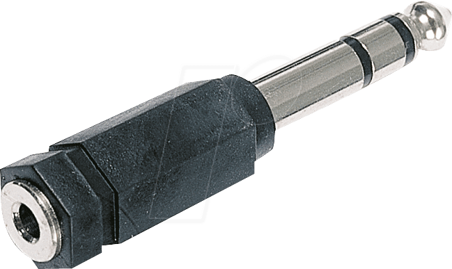 NTA 171 - 6,3 mm Stereo Klinken Stecker auf 3,5 mm Mono Klinken Buchse