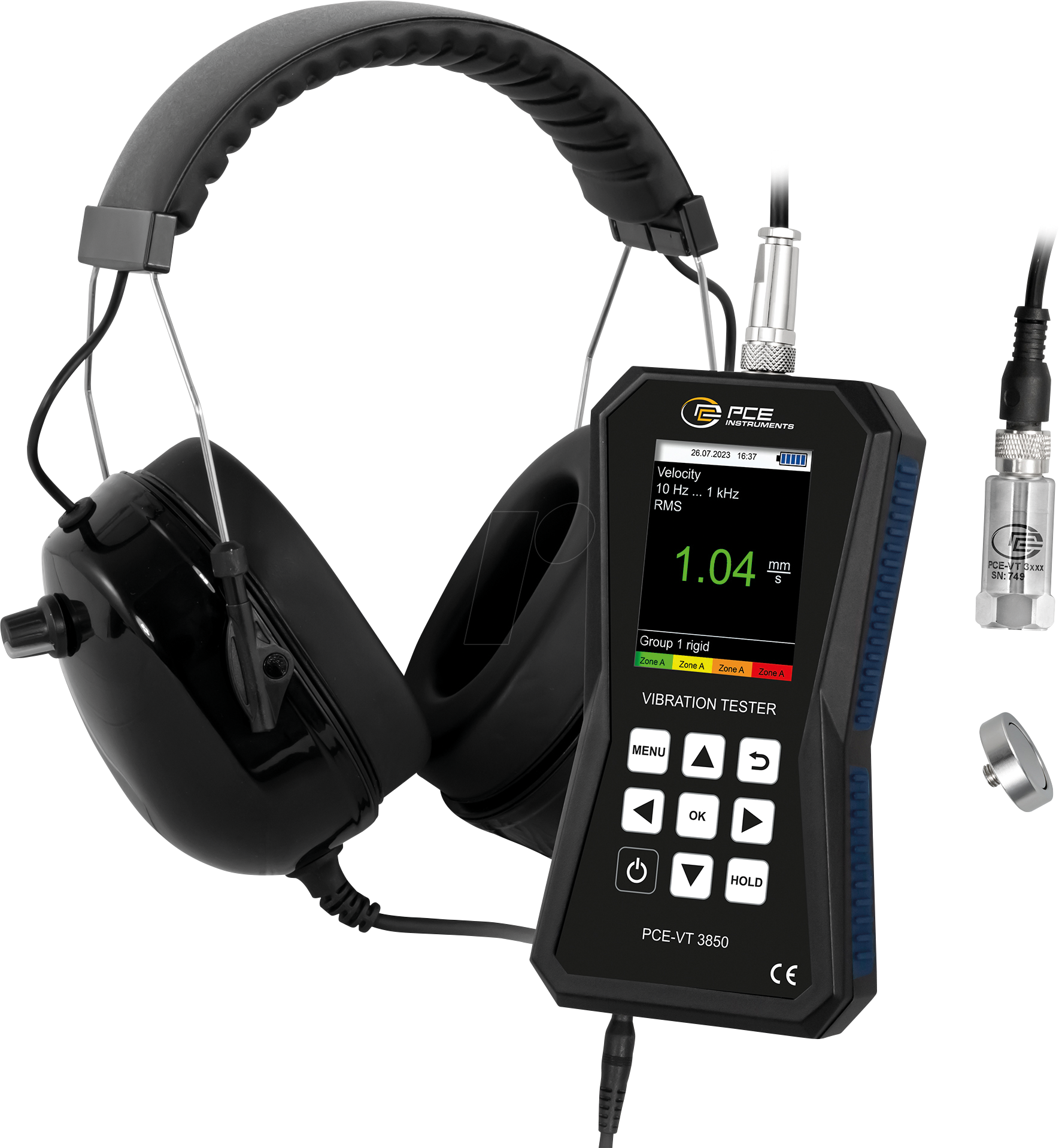 PCE VT 3850 - Beschleunigungsaufnehmer PCE-VT 3850