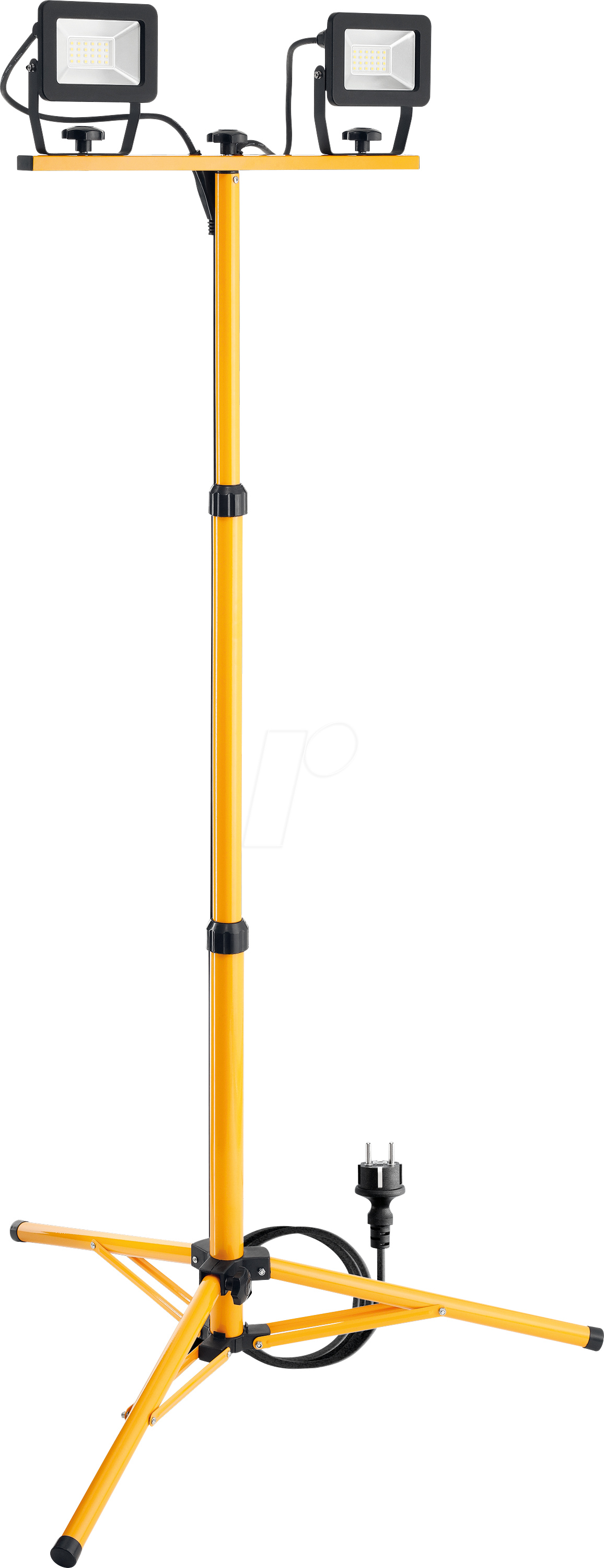 GB 57845 - LED-Arbeitsleuchte mit Stativ, 2x20 W, schwarz/gelb, IP65