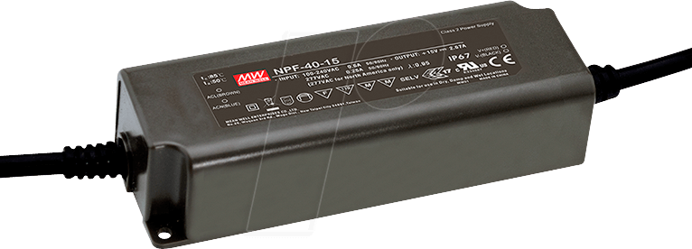 Thumbnail - MW NPF-40-12 - LED-Trafo, 40 W, 12 V DC, 1880 mA