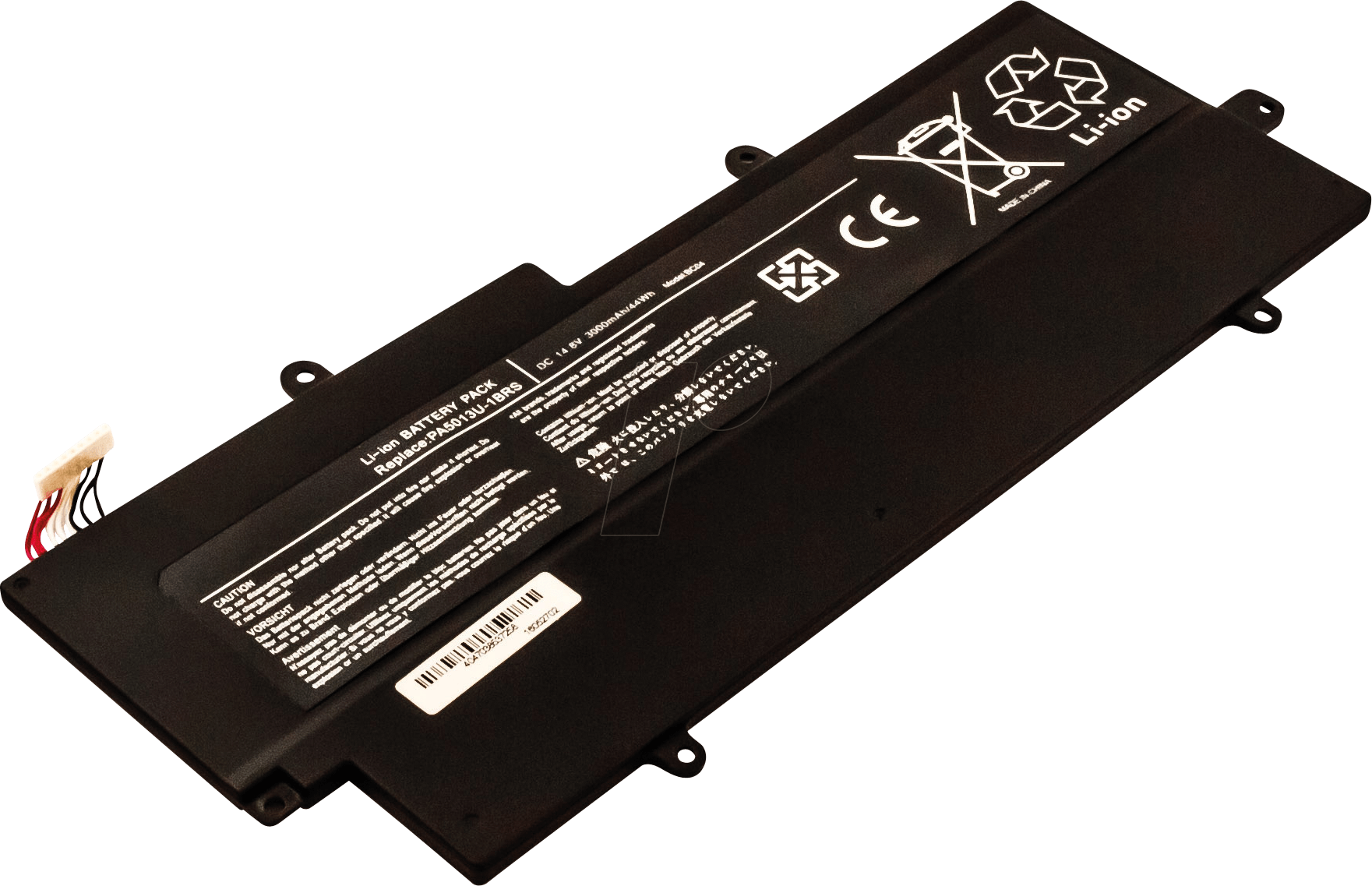 AKKU 53725 - Notebook-Akku für TOSHIBA, Li-Po, 3060 mAh