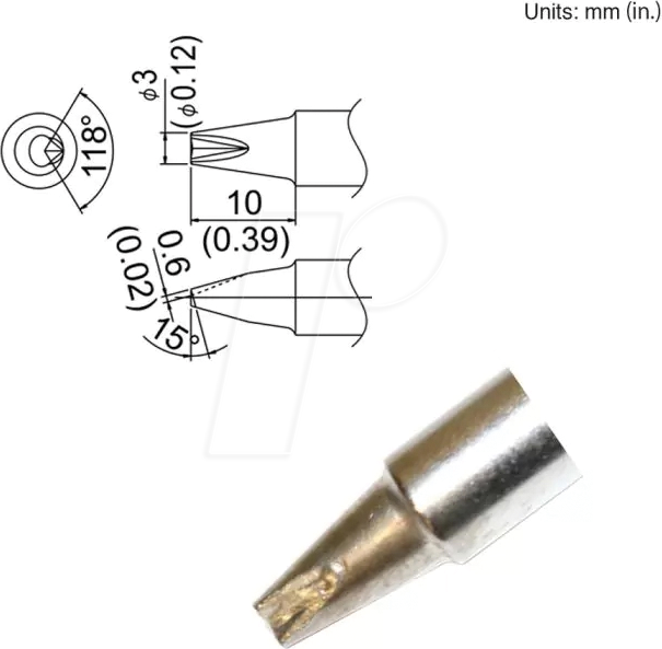 HAK T33-SS1610 - Aktiv-Lötspitze T33-SS1610, 3,0 mm, rille