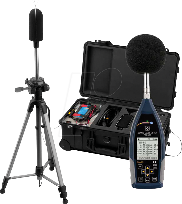 PCE 430-EKIT - Schallpegelmessgerät PCE-430 (Klasse 1) mit Outdoor-Kit