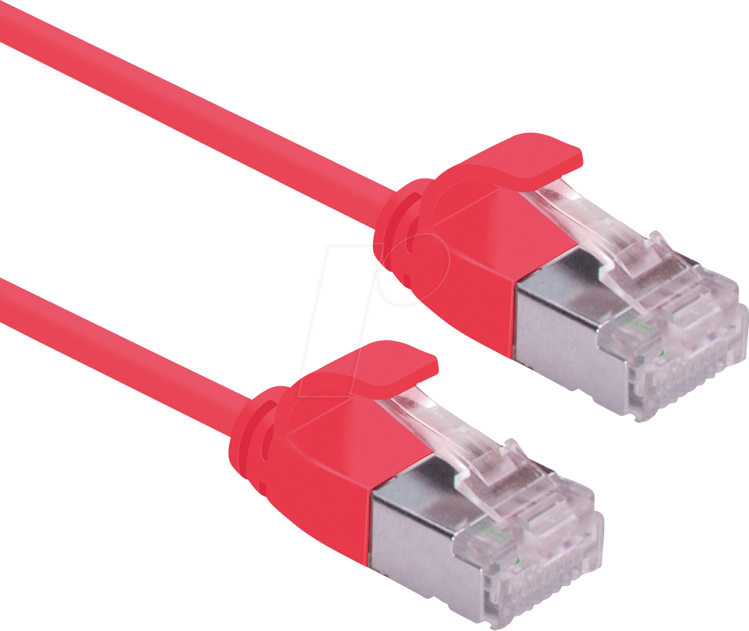Thumbnail - ROLINE 21443314 - Cat.6a Slim Patchkabel, U/FTP, rot, 1,5 m