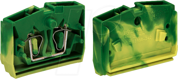 WAGO 264-327 - Mittelklemme, 2-Leiter, 1-pol, Ø 0,08 - 2,5 mm