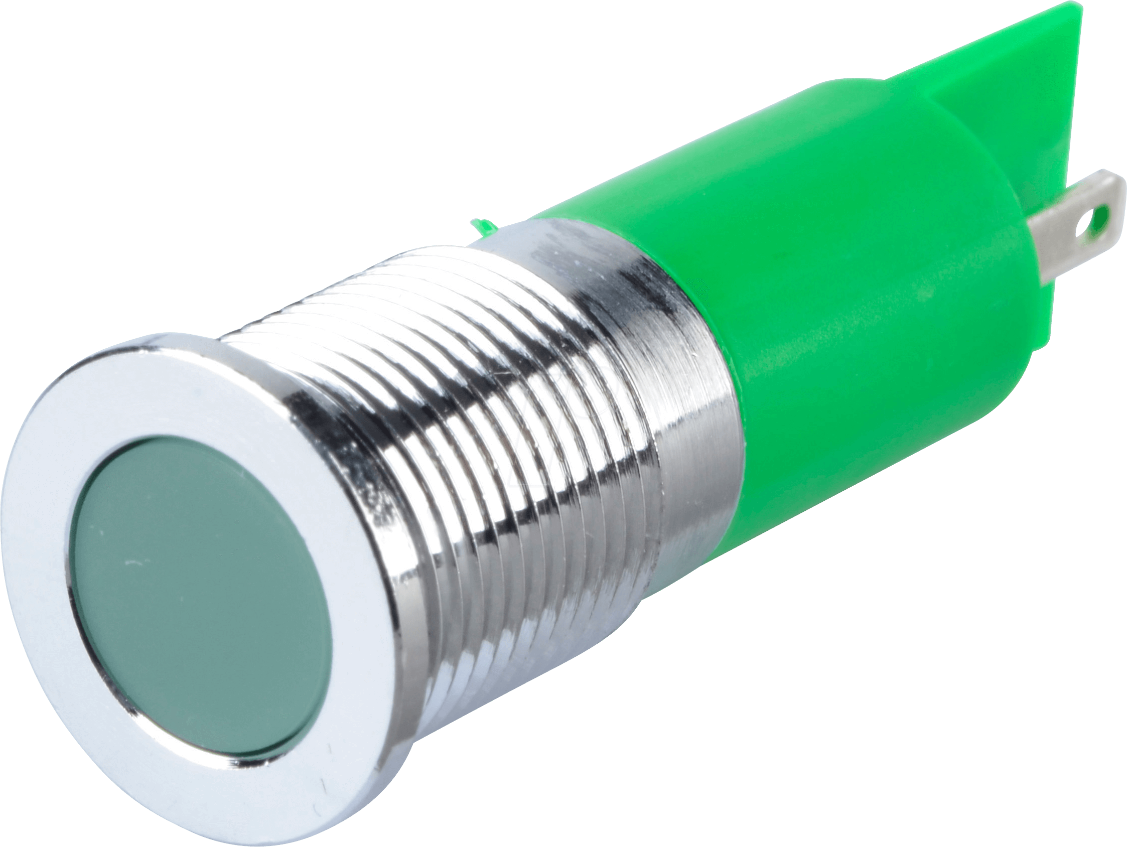 APM Q14F1C G12E - LED-Signalleuchte, grün, 12 V, Ø 14 mm, bündig, FASTON