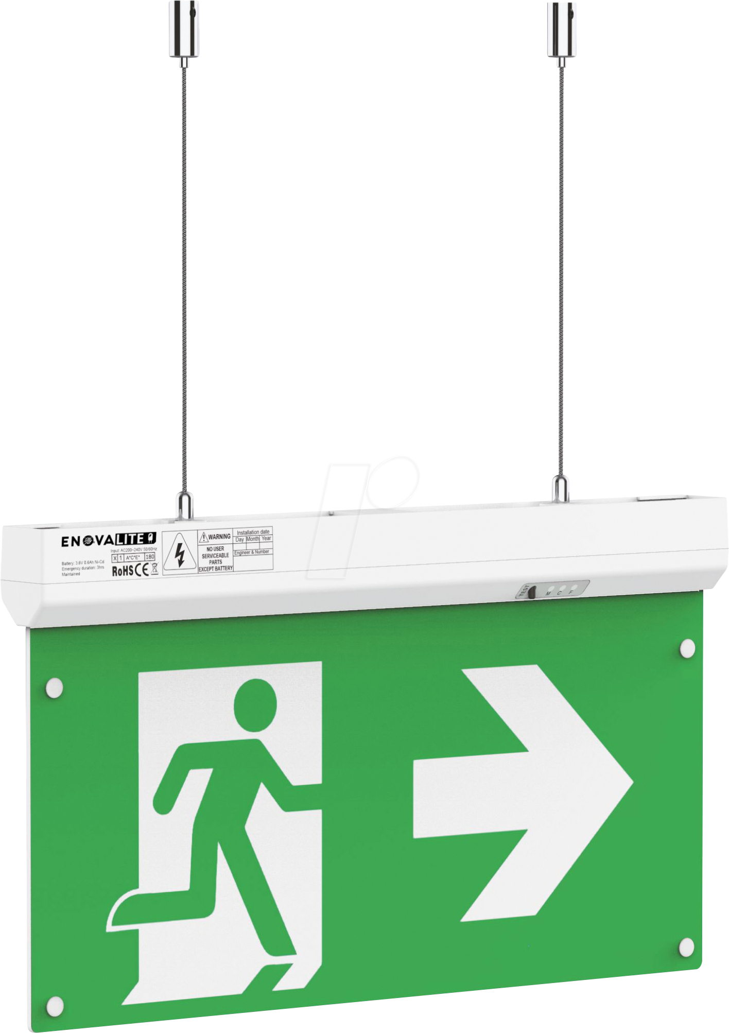 ELED 200102 - LED-Fluchtweg-Leuchte, Notleuchte, 4-in-1