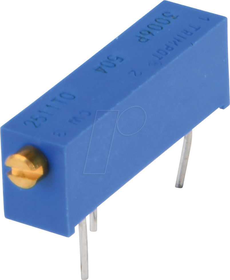 BOU 3006P-1-504 - Spindeltrimmer, 15 Gänge, 500 kOhm, linear