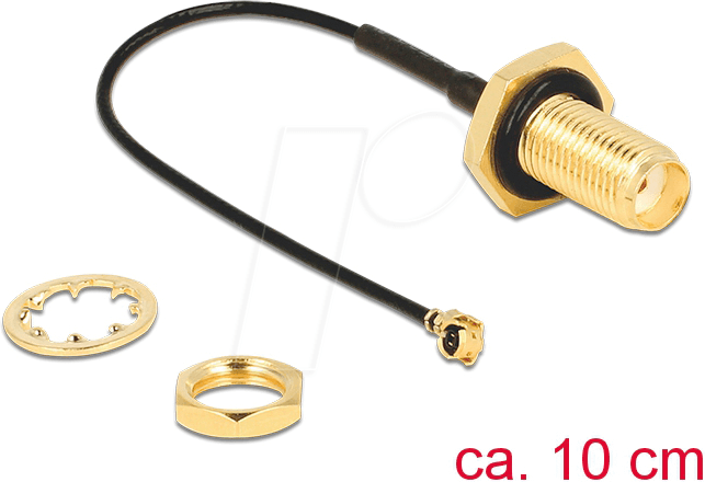 Thumbnail - DELOCK 88965 - HF Antennenkabel, SMA Buchse > MHF® I Stecker, 10 cm