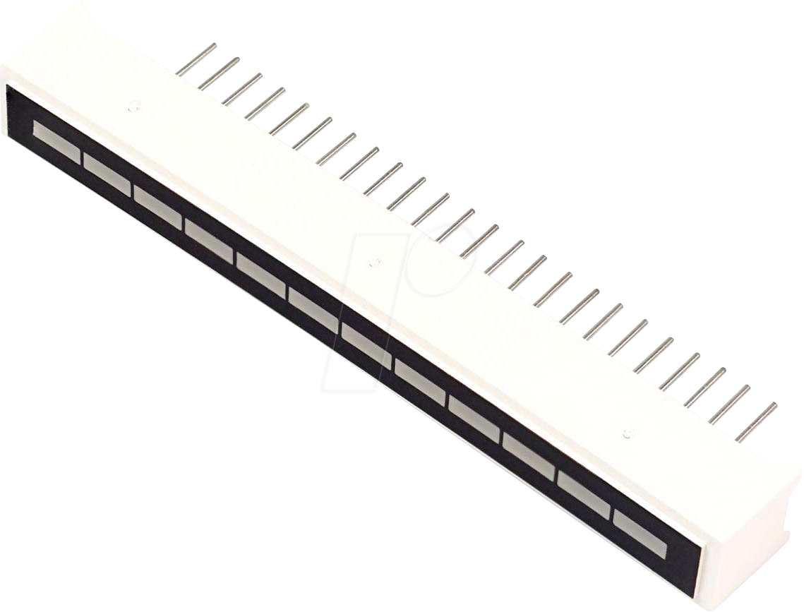 LED-BAR 12P - Bargraph-Anzeige, LED Leiste, 12 Elemente, 8x grün, 4x rot