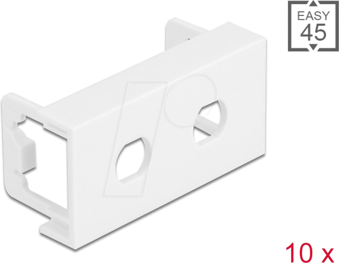 DELOCK 81366 - Easy 45 Modulblende Loch 2 x M8, 45 x 22,5 mm 10 Stück