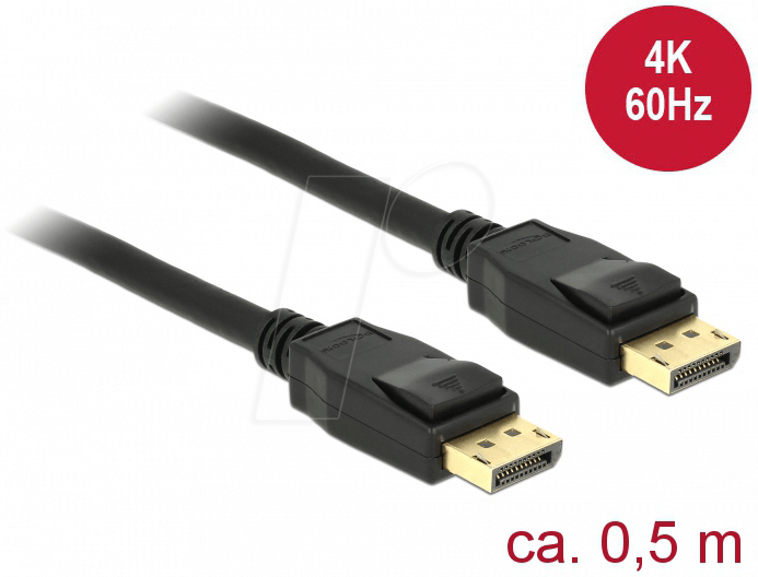 Thumbnail - DELOCK 85506 - Delock Kabel DP 1.2 Stecker > DP Stecker 4k 0,5 m