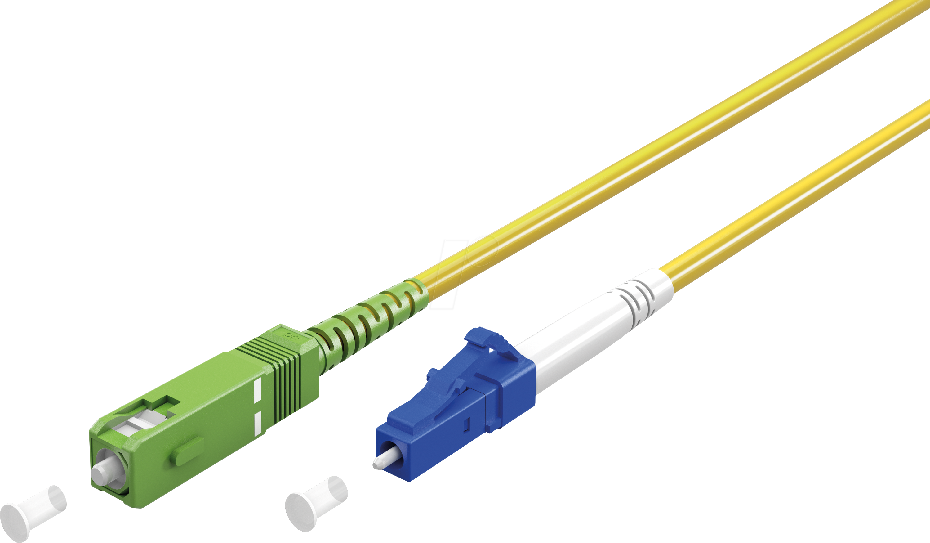 GOOBAY 59650 - Simplex LWL Patchkabel, SC-APC (8°)LC-UPC, gelb, 3.0 m