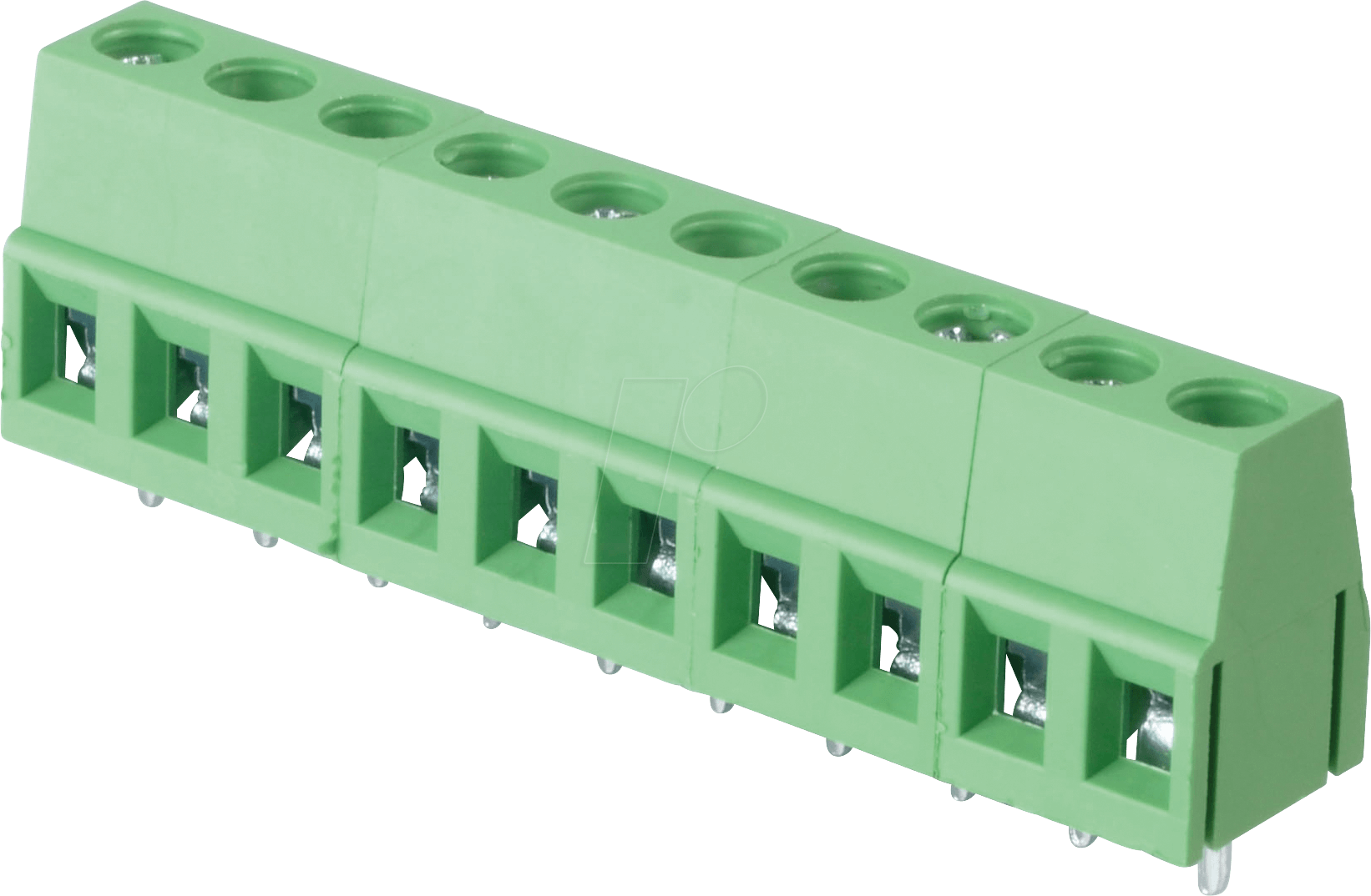 CTB0102-10 - Lötbare Schraubklemme - 10-pol, RM 5 mm, 90°