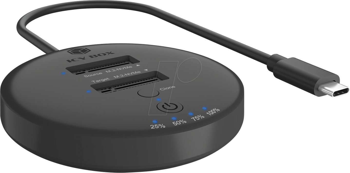 ICY I1612MCL-C31 - Copy/Dock Station 2x M.2 NVMe SSD USB 10 Gb/s