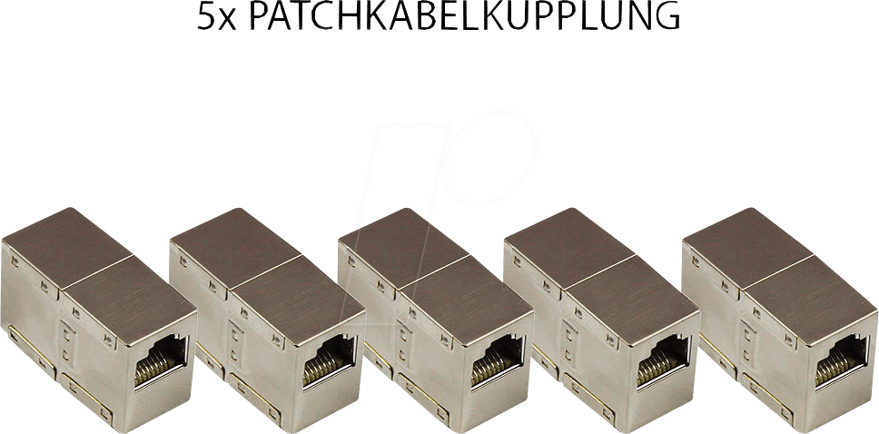 GC MOD8-VM-5 - Patchkabelkupplung Cat. 6, RJ45, vollgeschirmt, 5er-Pack