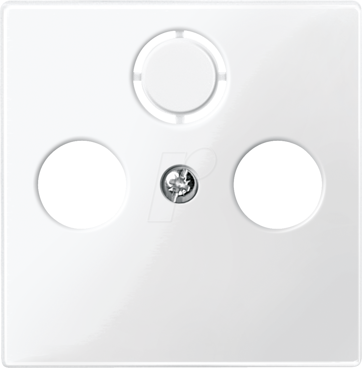 EL SM 296719 - System M, Zentralplatte, Antennendose, polarweiß, glänzend