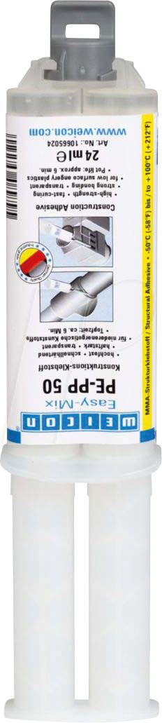 WEICON 10665024 - WEICON Easy-Mix PE-PP 50 2-Komponenten Konstruktions-Klebstoff,