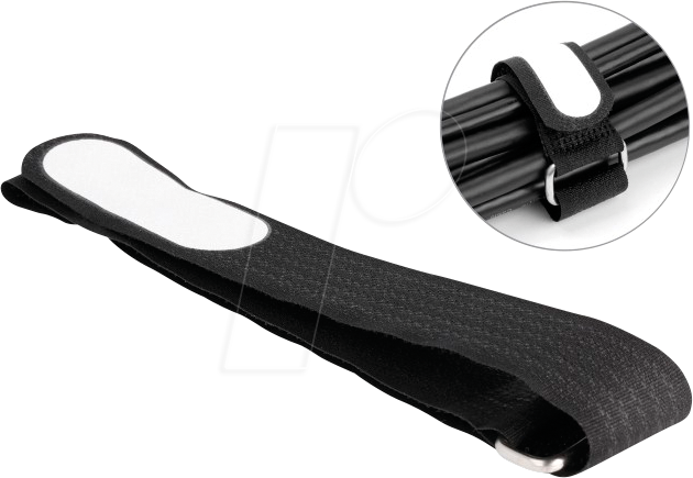 DELOCK 19619 - Kabelbinder, Klett, Beschriftungsfeld, 457 x 25 mm, 5 Stk.