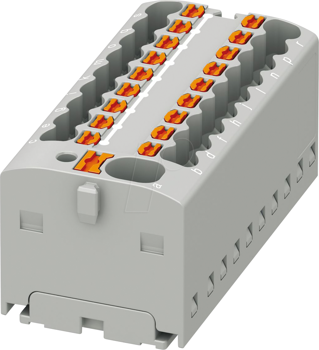 PHOE 1047418 - Verteilerblock PTFIX, 4/18x1,5, grau