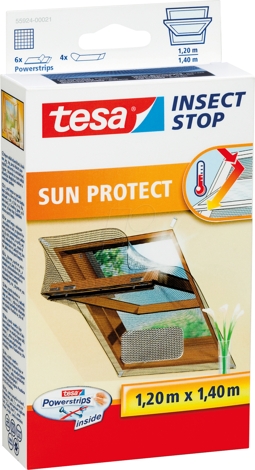 TESA 55924 - tesa® Insect Stop Sonnenschutz,1,20 m x 1,40 m, anthrazit