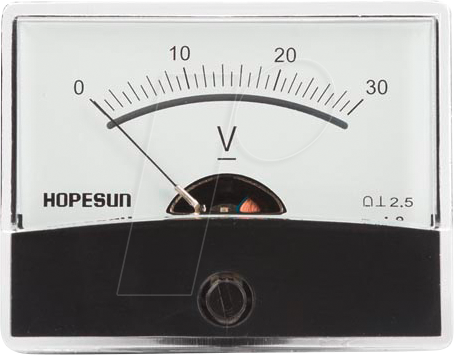 VEL AVM6030 - Drehspul-Messwerk, 30 V, 60x47 mm