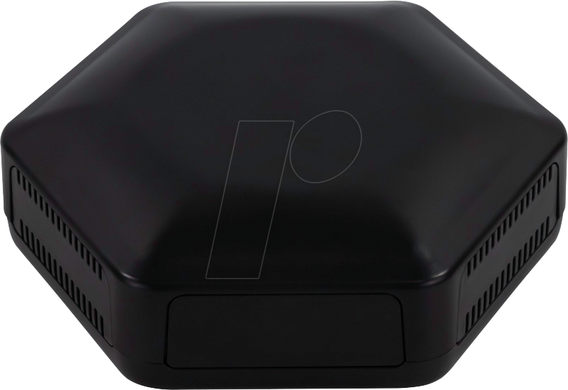 CBHEX1-42-BK - Hex-Box mit 4 massiven und 2 belüfteten Elementen, schwarz