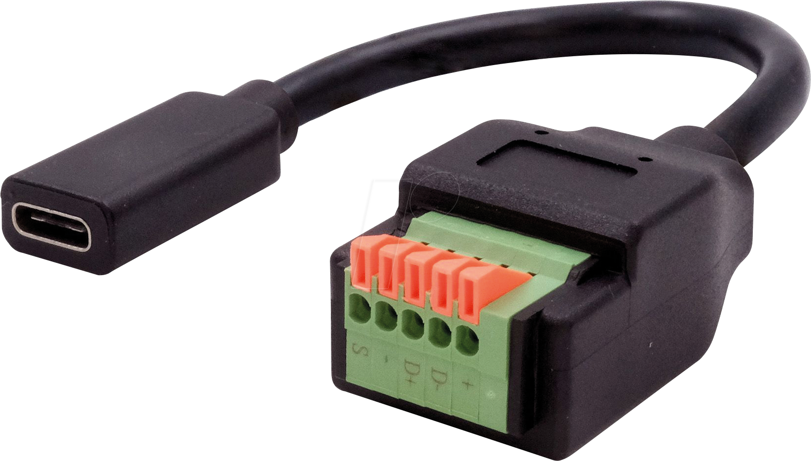 EXSYS EX-49122 - USB 2.0 Konverter, USB-C Buchse auf 5-pin Terminal Block