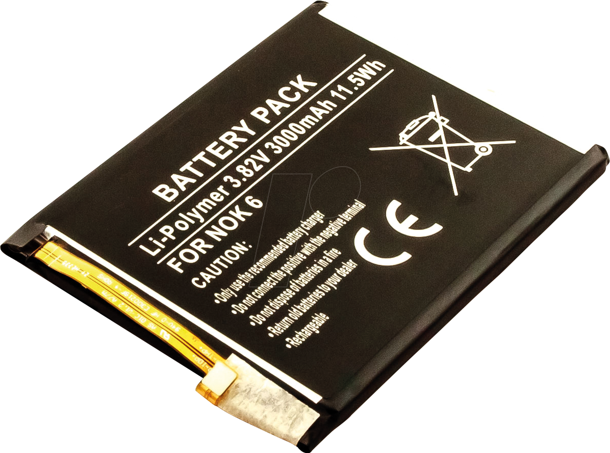 AKKU 13357 - Smartphone-Akku für Nokia-Geräte, Li-Po, 3000 mAh