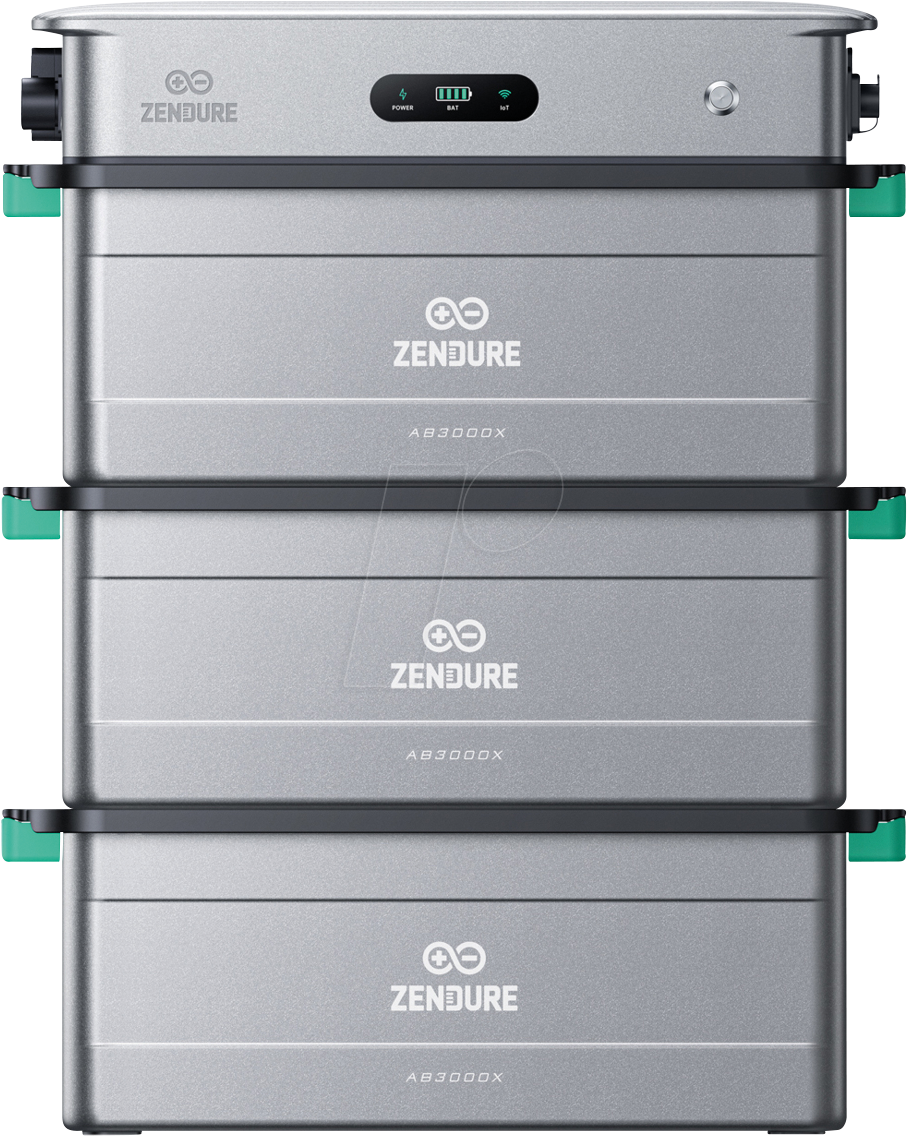 ZEN SF2400AC X3 - Zendure SolarFlow 2400 AC + 3 x AB3000X, 8640 Wh