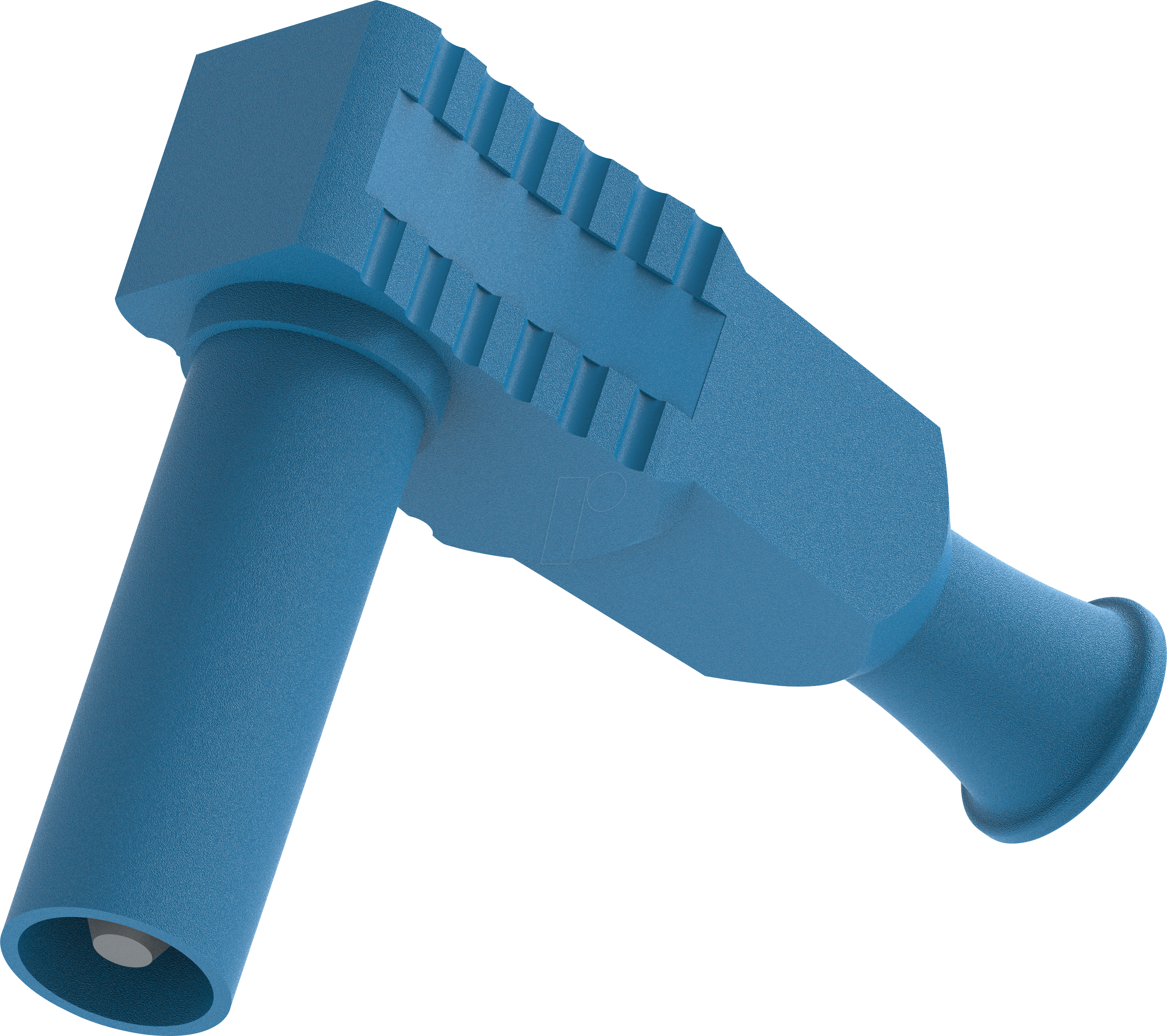 PJP 1067-BL - Winkelstecker, 4 mm, Schraubanschluss, blau