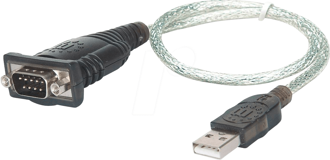 MANHATTAN 205146 - USB-A Konverter, 1x RS232, 9-Pol, PL-2303, 0,45 m, Blister