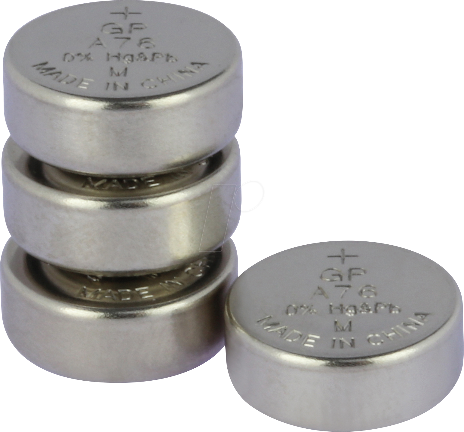 GP LR 44 4X - Alkaline-Knopfzelle, 110 mAh, LR44 / 76A, 4er-Pack