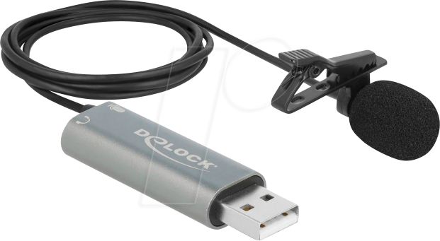 DELOCK 66638 - USB Ansteckmikrofon, Omnidirektional