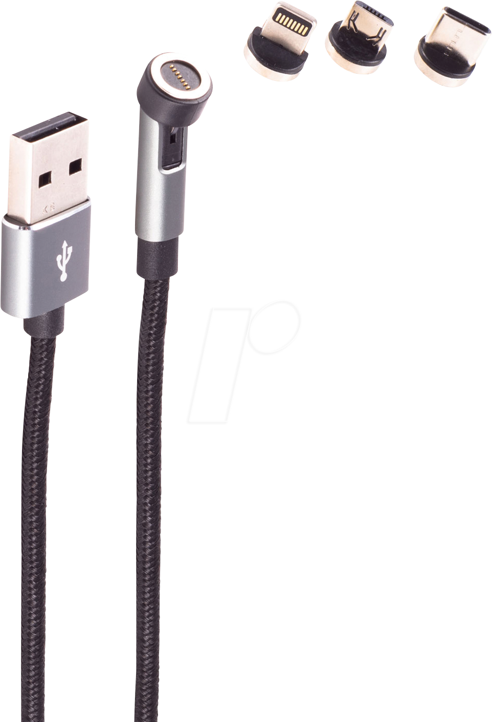 SHVP BS14-19011 - Magnetisches 3 in 1 USB Ladekabel 540°, 2 m