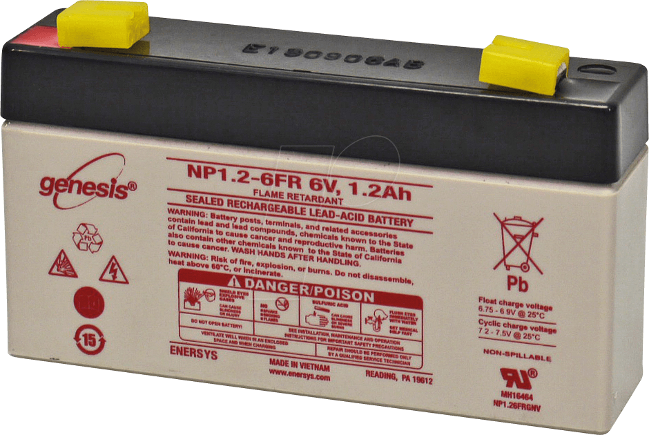 HK NP1.2-6 - Blei-Vlies-Akku, 6 V, 1,2 Ah, Standby USV