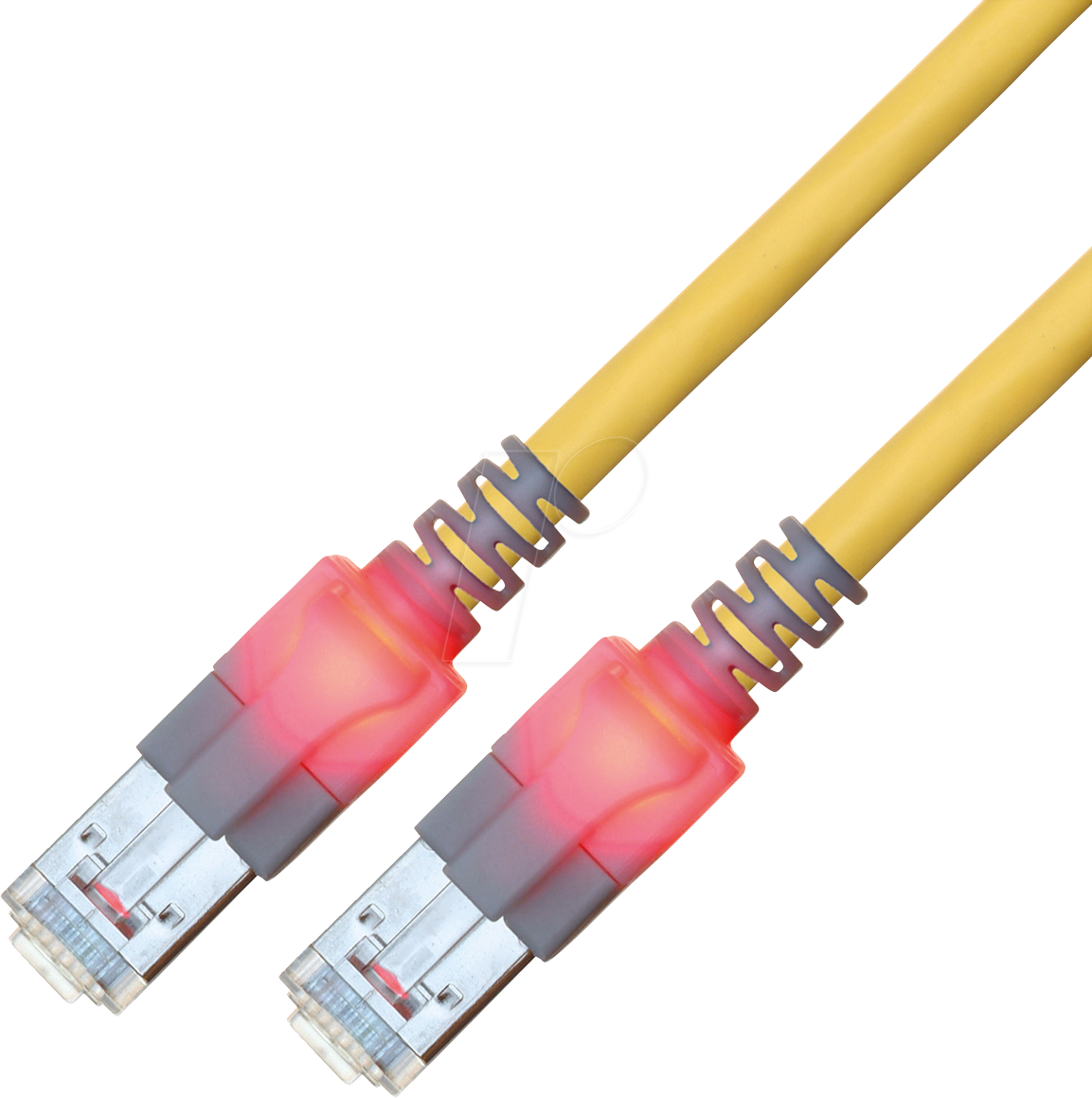 Thumbnail - CS1OYCDCD0005 - Cat.6 LED Patchkabel, DualBoot, S/FTP gelb, 0,5 m