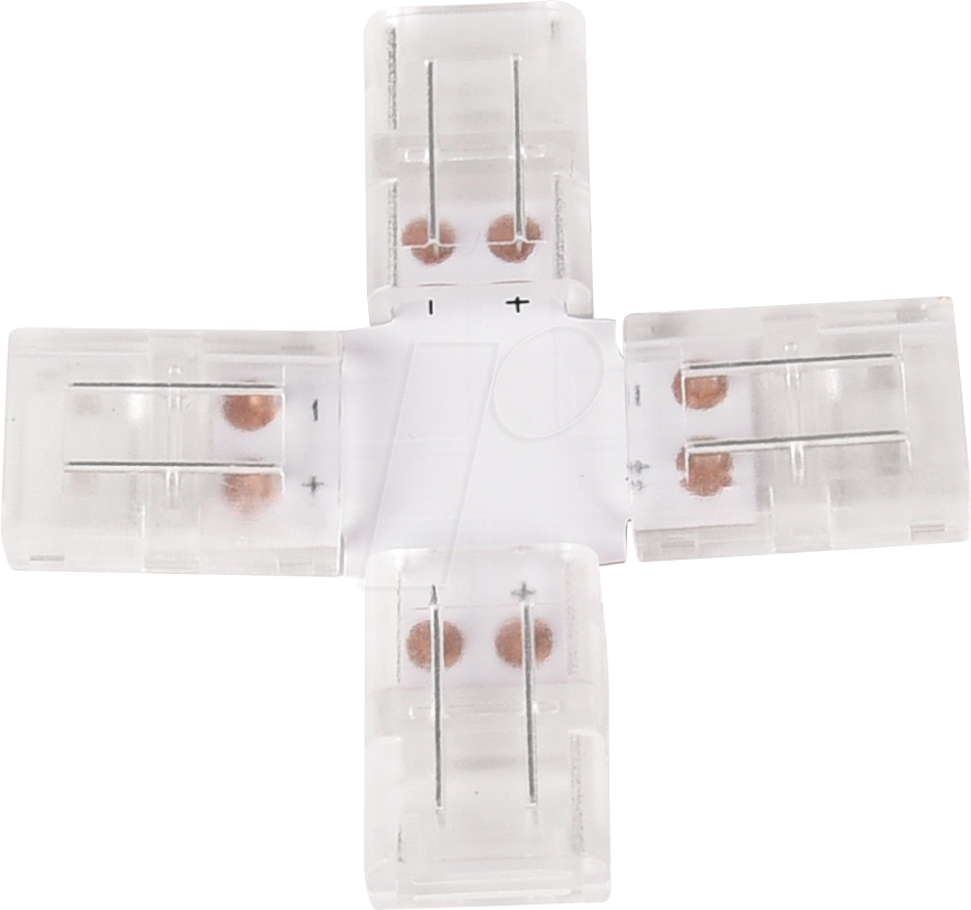 LUXULA LX900103 - LED-Streifen Verbinder, X-förmig, 4 polig, für 8 mm RGB LED-Stre