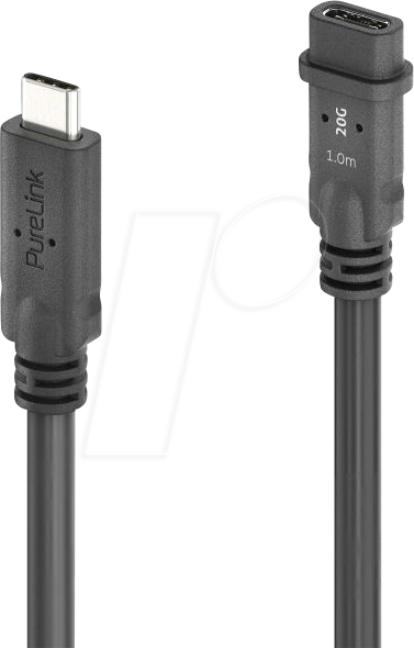 PURE PI6630-010 - USB 4.0 Verlängerungskabel, 20 Gbit/s, 240 W, 8K 30Hz, 1,0 m